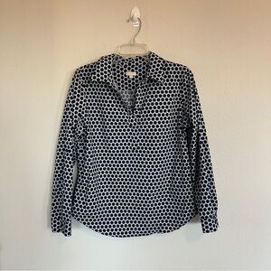 Talbots Geometric Blouse Size Medium